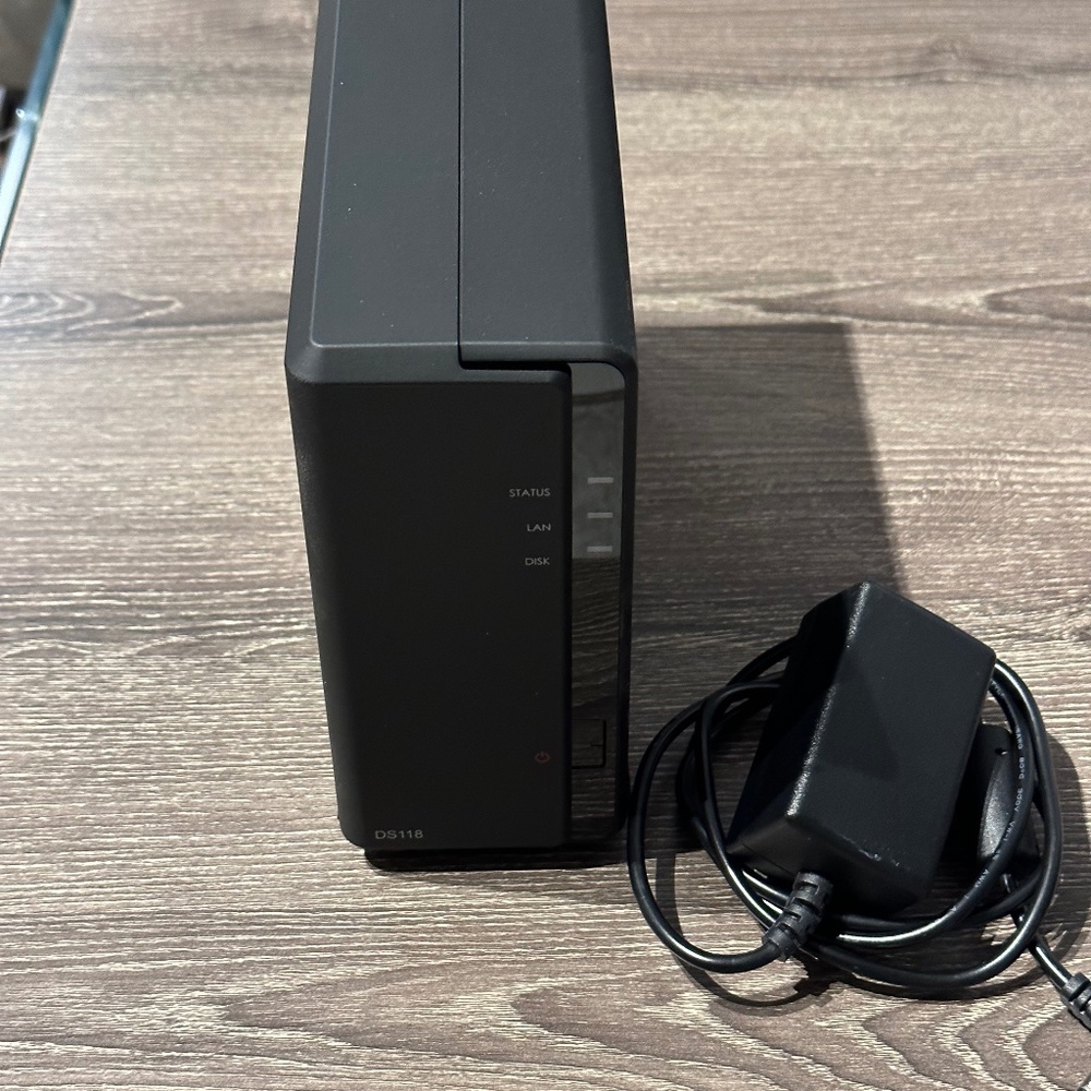 Synology DS118 network-attached storage with 4TB HDD